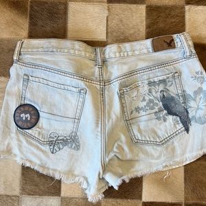 NWT American Eagle Distressed Patchwork Print Shorts